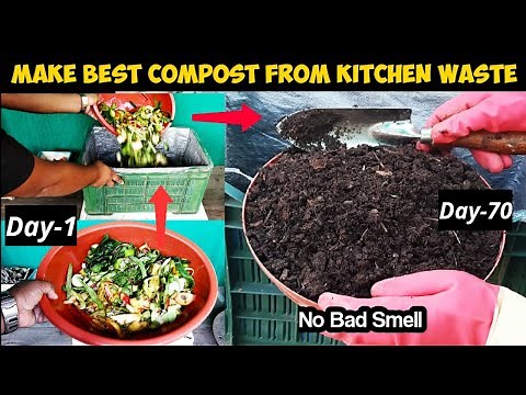How to make Compost from kitchen waste | No Smell | Fast and easy trick