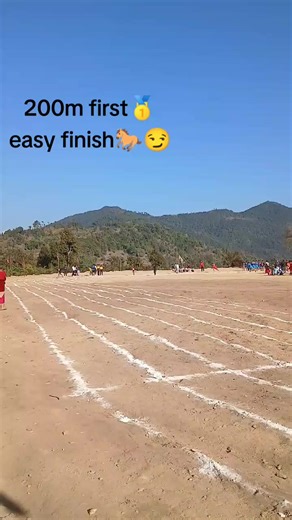 200 Meter Sprint Victory Celebration