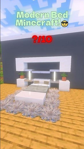Simple Modern Bed🛏️ #minecraftbuilding