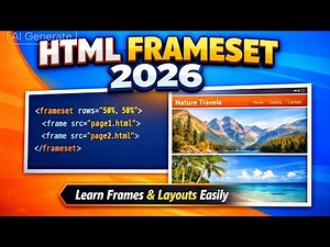 HTML Frameset Tutorial 2026 – Learn Frames, Frameset & Frameborder Easily