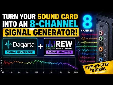 Turn Your Sound Card Into an 8-Channel Signal Generator | Daqarta + REW Tutorial