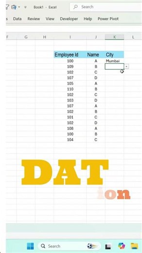 Data Validation in Excel 🔥 Create Drop-Down Lists in Seconds | Excel Tips #Shorts