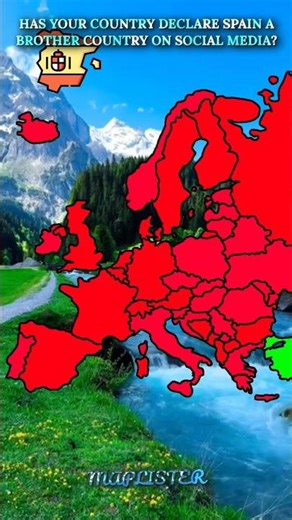 HAS YOUR COUNTRY DECLARE SPAIN A BROTHER COUNTRY ON SOCIAL MEDIA? 🇪🇸 | #mapping #education #fypシ
