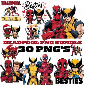 Bundle of 30 Deadpool & Wolverine Png's | Deadpool Png | Wolverine Png | Marvel Png | Deadpool 3 Png Design | Digital Arts and Crafts Png - Etsy