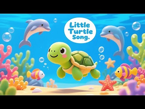 Little Turtle 🐢 | Fun Ocean Song for Kids | Nursery Rhymes & Animation