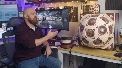 Enthusiast builds custom PC side panel with 15 Noctua fans