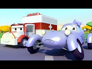 Amber the Ambulance - Katie the KIT CAR drove TOO FAST for too long! - Car City ! Trucks Cartoons