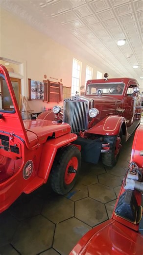 Lights, camera… push! See behind the scenes action like this at Los Angeles Fire Department Hollywood Museum as David, Don, and Bob move a classic #fireengine into place. | Los Angeles Fire Department Historical Society