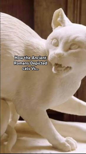 How Ancient Romans depicted cats vs How medievals depicted them #history #ancientrome #arthistory