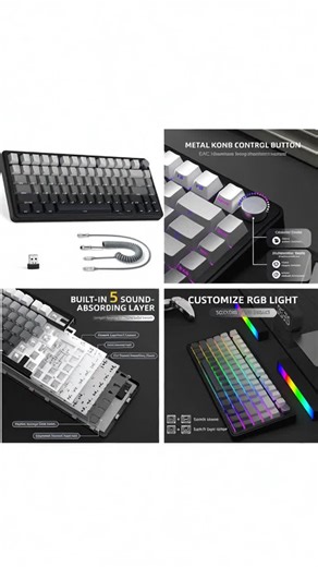 X85 75% Mechanical Keyboard, Ergonomic Design, Durable Build, Wireless & Wired Options, Compatible with PC/MAC/linux #gamingdesk #homeaccessories #forgedcarbonkeycaps #lightstickkeychain #keychronm7 #deskgadget #keyboardaccessories #electronicskit #affordablekeyboard #miniwirelesskeyboard