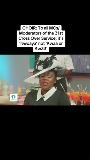 Hello there! I'm here to remind you of the correct pronunciation of 'choir'…Please, it is not “Kw33 or Kwaaa”. It's ‘Kwoaya’. This is a notice to all MCs/Moderators of the 31st Cross Over service tonight. Video Credit: @ChannelOneTV Drama Series #31stnight #crossover #choi
