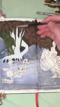 ✨📙 Creative Mixed Media Journaling | Cozy Childhood Stories ✨☕ #art #creativejournaling #painting