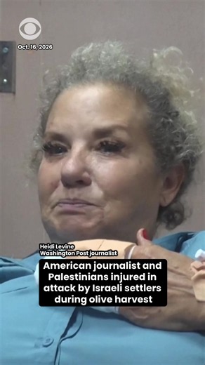 A U.S. photojournalist working for The Washington Post and several Palestinians were injured when masked Israeli settlers attacked them in the occupied West Bank on Friday. One video of the incident showed a large group of settlers, most of them masked, descending from a hill above an olive grove where Palestinians from the village of Abu Falah had gathered to pick the fruit. Photojournalist Heidi Levine says she was surrounded by masked men, pushed to the ground and beaten, and had her camera e