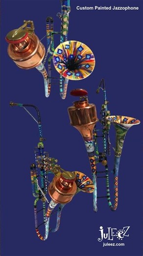 Painted Jazzophone Trumpet by Juleez #jazzophone #jazzophonetrumpet #trumpet