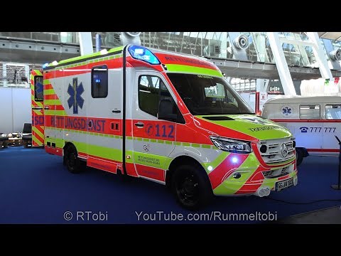German Mercedes Sprinter/ Strobel ambulance – exterior, light setup & interior – Interschutz 2022