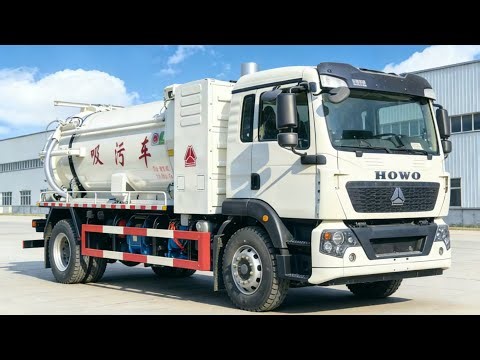Howo truck mounted 10 cbm vacuum jetting tanker