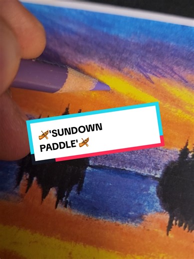 🛶'SUNDOWN PADDLE'🛶 & MANY more of my drawings can be found over at my website.😊 #kayak #drawing #lakelife #artinprogress
