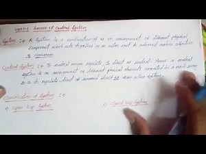 Basics of control system (part 1)/definition of system, control system, and classification of contro