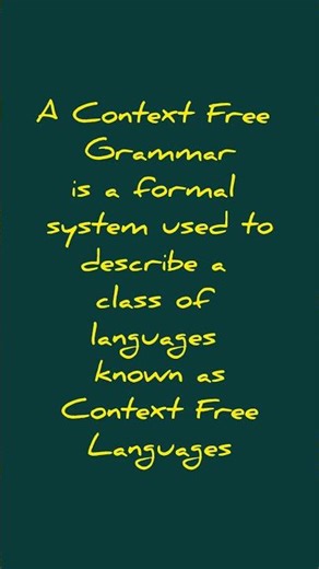 Context-Free Grammar Simplified 😎 #compilerdesign #cse #education #shorts