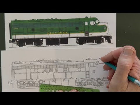 Southern Railway FP7 6133 Locomotive Drawing Demonstration Andy Fletcher Episode 33 Part 4 #Railroad