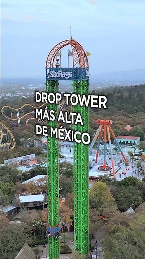 La Drop Tower más alta de México: Kilahuea #sixflagsmexico #rollercoaster #themepark #sixflags