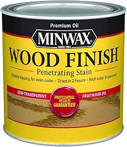 Minwax 224104444 Wood Finish, Fruitwood Stain, Half Pint