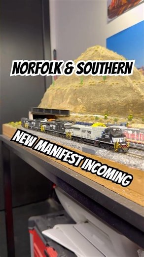 Never before seen Norfolk & Southern manifest hits the n scale layout #railroad #railway #trains