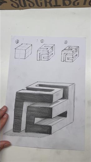 How to draw the letter A in 3D GRAFFITI starting from a cube