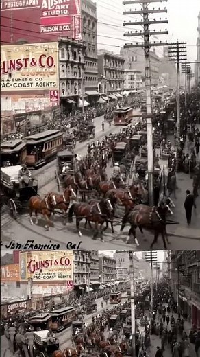 Ringling Brothers Circus on Market Street (1900)Elephants Parading Down Market Street, San Francisco