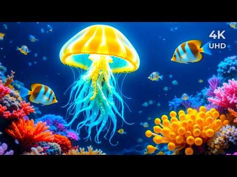 Relax and Focus – 2 Hours Calm Ocean Aquarium with Soft Piano 🌊