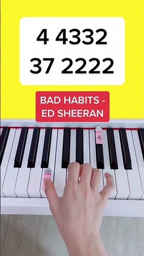 Bad Habits - Ed Sheeran (Piano Tutorial) #badhabits #edsheeran #edsheeranbadhabits #easypiano