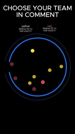 🟡 vs 🔴 — who escapes first? #satisfying #python #shorts