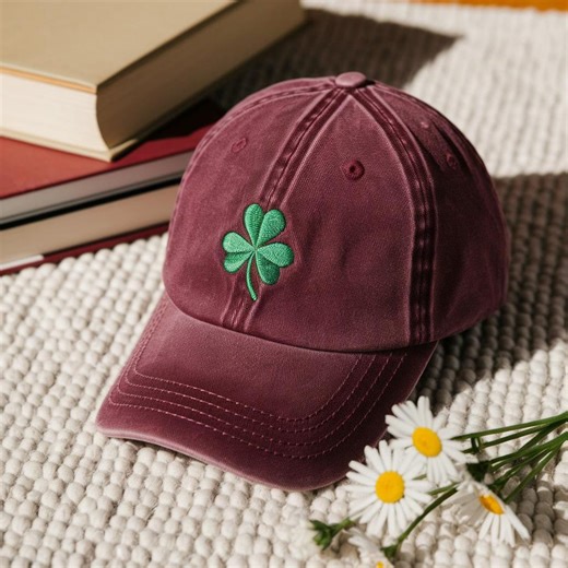 Embroidered St. Patrick's Day Hat, Irish Clover Cotton Cap - Etsy