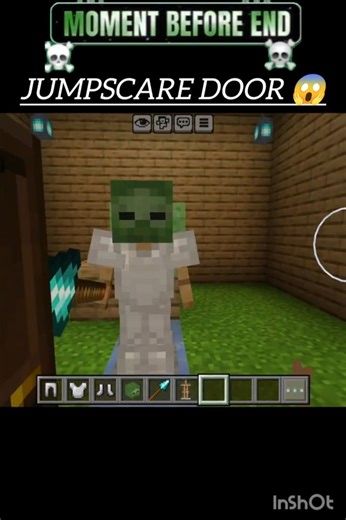 Jumpscare door in Minecraft 🔥💀 #minecraft #gaming #trending