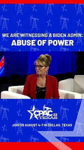 The proper balance of power must be restored to the federal government. @sarahpalin97 #FirePelosiSaveAmerica #CPAC | CPAC