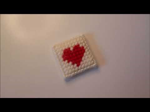 How to make a plastic canvas Heart Keyring