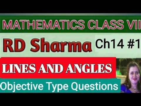 RD Sharma Class VII Maths|Class 7 RD Sharma Solutions|Lines and Angles|Objective Type Questions| #1