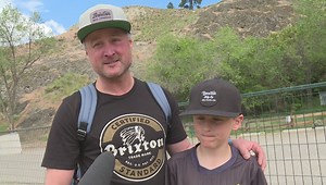 Cars race during Knox Mountain’s annual hill climb