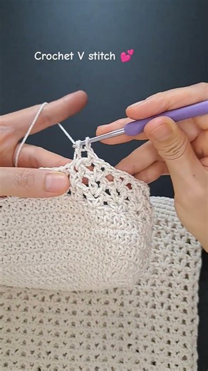 DIY crochet V stitch 💕
