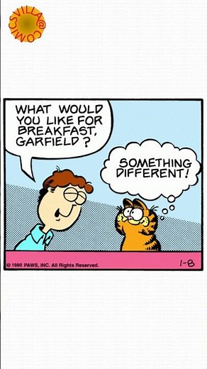 Garfield: I Want Something Different for Breakfast, but Jon Brings the Usual #comicsvilla