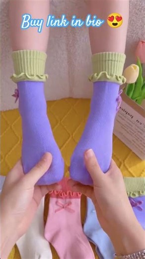 “Cute Bow Tie Lace Socks ✨ Sweet Style Mid-Tube Socks for Daily Fashion!”#LaceSocks #CuteSocks