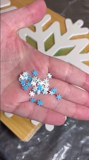 Dollar Tree Snowflake DIY | Paint + Resin Glitter Fill