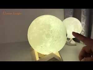How to turn moon lamp on？and how tochange Moon Lamp color, adjust the light brightness?