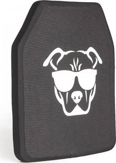 Guard Dog Body Armor Level 3a Ultralight Ceramic Plate 10"X12" - Single Curve - Tested to NIJ Standards - IIIA-UHMWPE