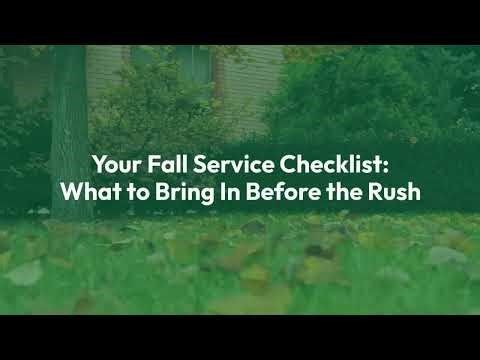 Your Fall Outdoor Power Equipment Service Checklist: What to Bring In Before the Rush