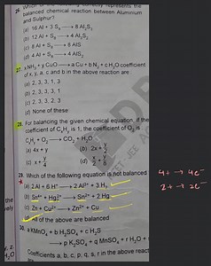 balanced chemical reaction between Aluminium and Sulphur?... | Filo