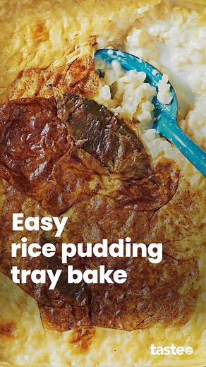 1.5K reactions · 278 comments | Did you know you can make rice pudding entirely in the oven with no stirring required. Our tray bake is rice pudding made easy! Flavoured with vanilla, nutmeg and bay leaf this Scottish style pudding is so creamy, warming and comforting. If you’d like this recipe, Google ‘Taste Easy rice pudding tray bake’. Recipe by @michellesouthancooks. #easydessert #ricepuddingheaven #bakedricepudding #scottishricepudding | Taste.com.au | Facebook