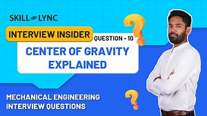 Center of Gravity Explained | Video 10 | Mechanical Engineering Interview Questions Are you preparing for a mechanical engineering technical interview? Want to secure a job as a Design Engineer, Mechanical Design Engineer, CAD Engineer, or Graduate Engineer Trainee (GET)? Then this video is for you! Welcome back to Interview Insider - I², the ultimate video series designed to help mechanical engineers ace their technical interviews and secure top roles in the industry. What You’ll Learn in This 