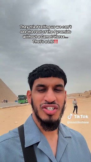 Come with me to see the PYRAMIDS‼️🇪🇬 (Some more INFO: We tried coming the day before without much knowledge & they tried convincing us to use a different gate. They seem VERY desperate saying things like walking will be more expensive as you need to pay extra to see each pyramid separately. They start feeding you this information from the second you get into the cab to go there… I’m guessing the cab drivers are also involved in this! We ended up going home that day as we knew that sounded susp