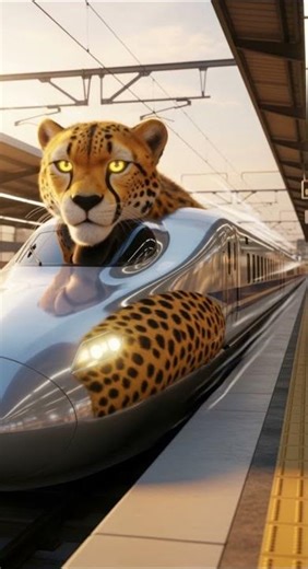 What If Animals Were Shinkansen Trains? 🚄🐆🐇 #shorts